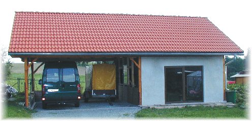 [Doppelcarport mit Ger&auml;teschuppen in Knau]
