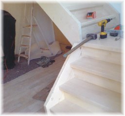[Einbau einer Treppe]
